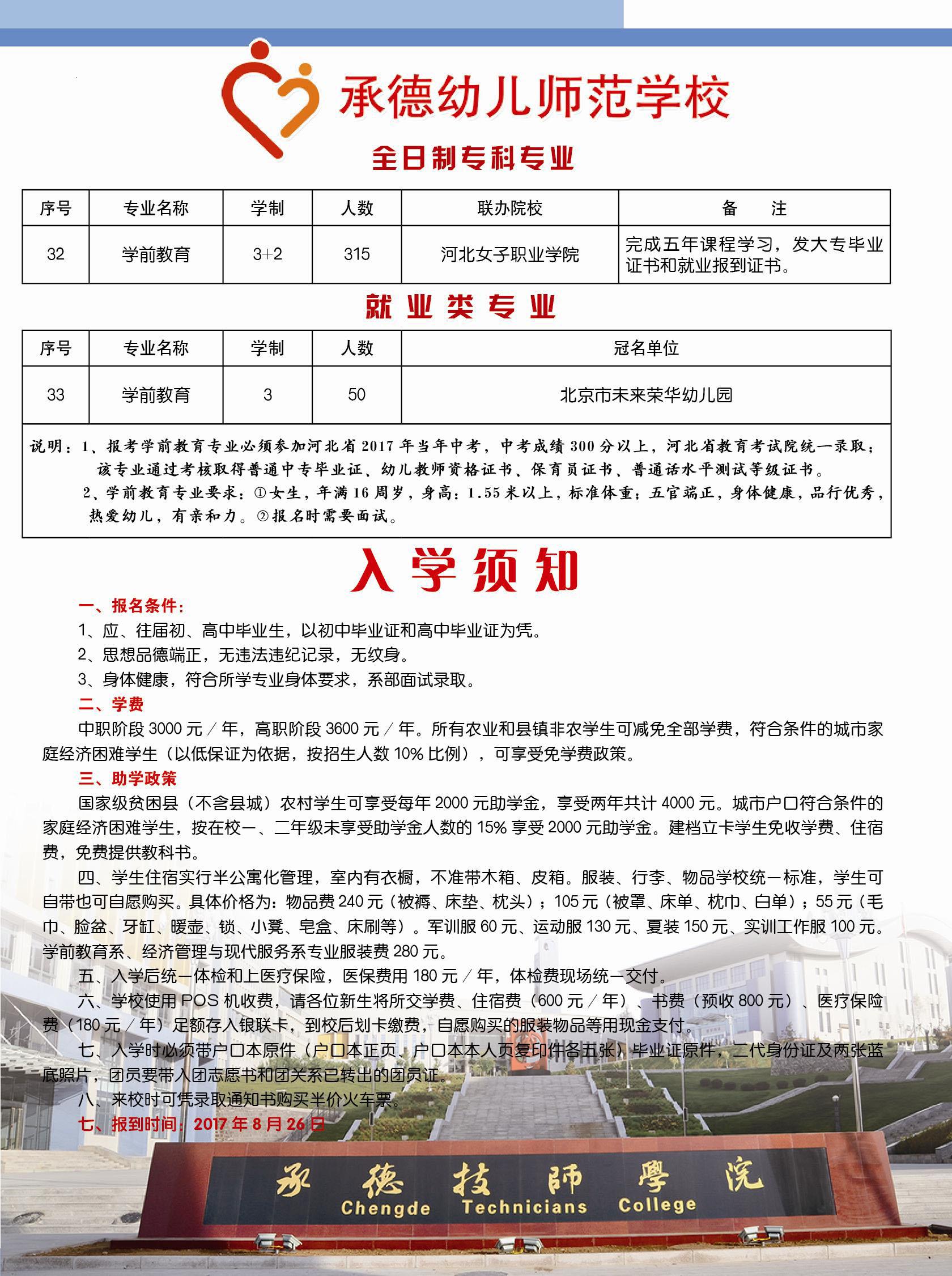 承德技师学院招生简章