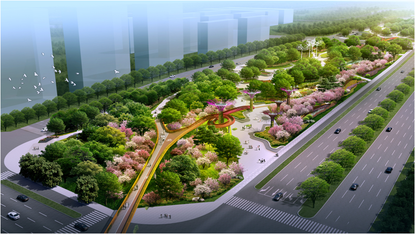 《大同市御东新区西京街绿轴景观带建设项目》设计方案公示