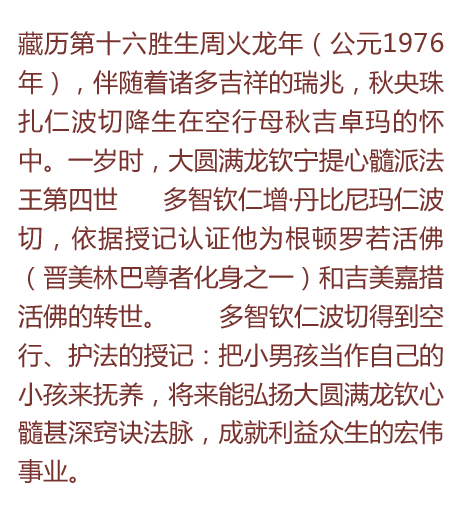 第四世多智钦 仁增丹比尼玛仁波切 莲师代表怙主圣化身 证悟妙力圆满