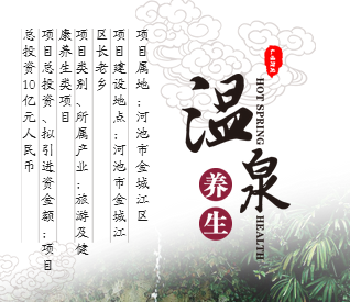 河池市金城江區(qū)長老鄉(xiāng)平村溫泉休閑度假項目